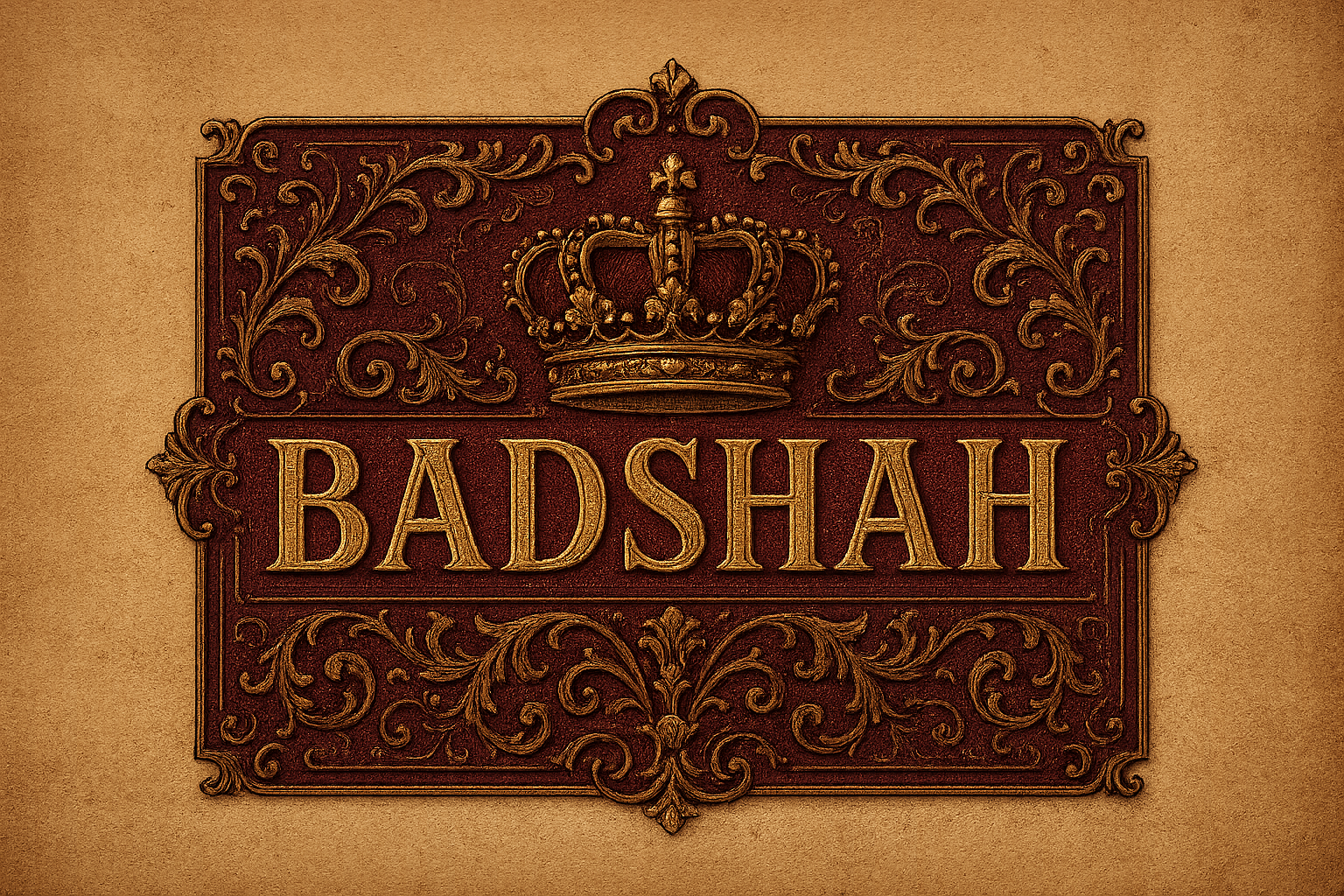 genrate Badshah logo with premium and antique proffesional look to upload on my store